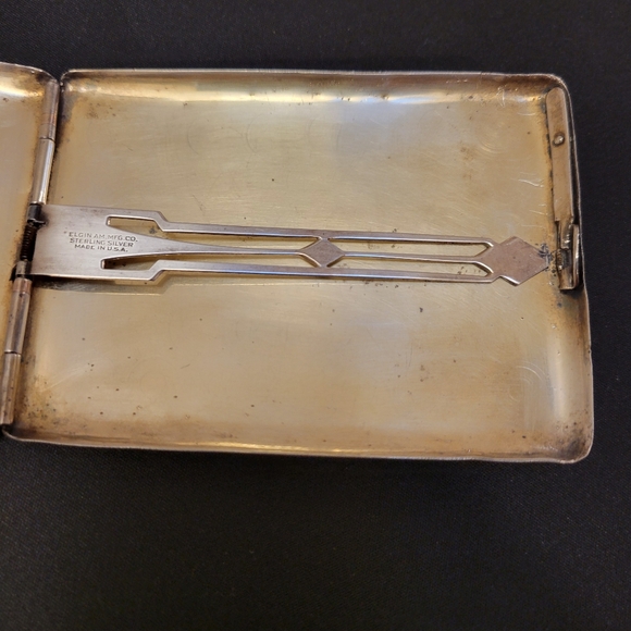 elgin cigarette case Vintage AM MFG Co. Sterling Silver Vintage 1930's Elgin Magic Action